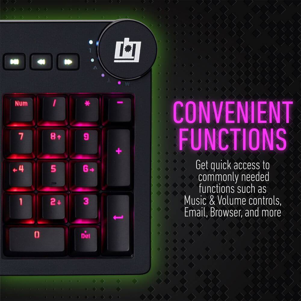Deco Gear Mechanical RGB Keyboard Cherry MX Red Bundle with USB Microphone and Mousepad - Image 4
