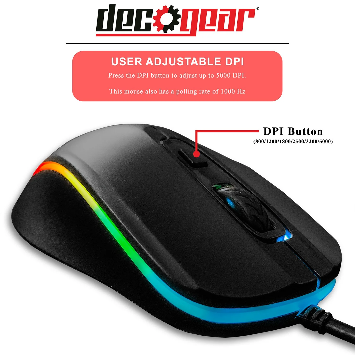 Deco Gear Mechanical RGB Keyboard with RGB Gaming Mouse & Extended Mouse Pad - Image 15