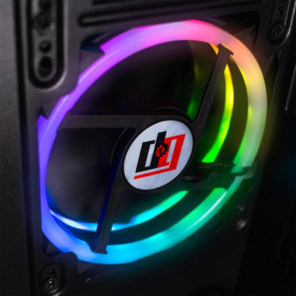 Deco Gear Mid-Tower PC Case with 3 Sided Tempered Glass, Cooling Fans Open Box - Image 8
