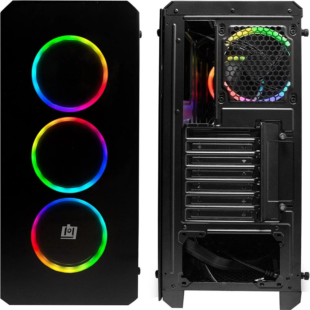 Deco Gear Mid-Tower PC Gaming Computer Case Full Tempered Glass and LED Open Box - Image 7
