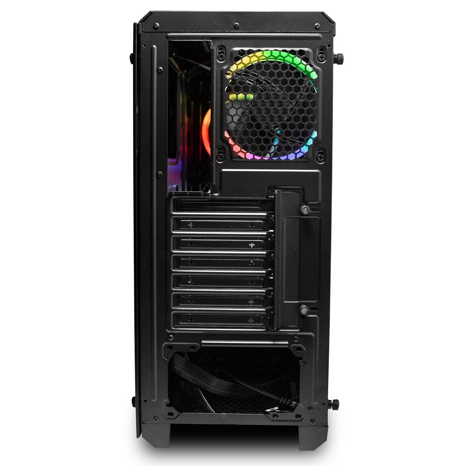 Deco Gear Mid-Tower PC Gaming Computer Case - Full Tempered Glass and LED Lighting - Image 9
