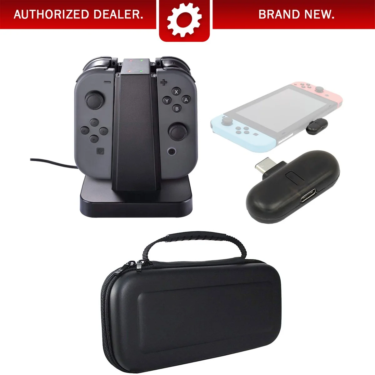 Deco Gear Nintendo Switch Accessory Kit with Bluetooth Adapter, Case, and Charging Dock - Image 25
