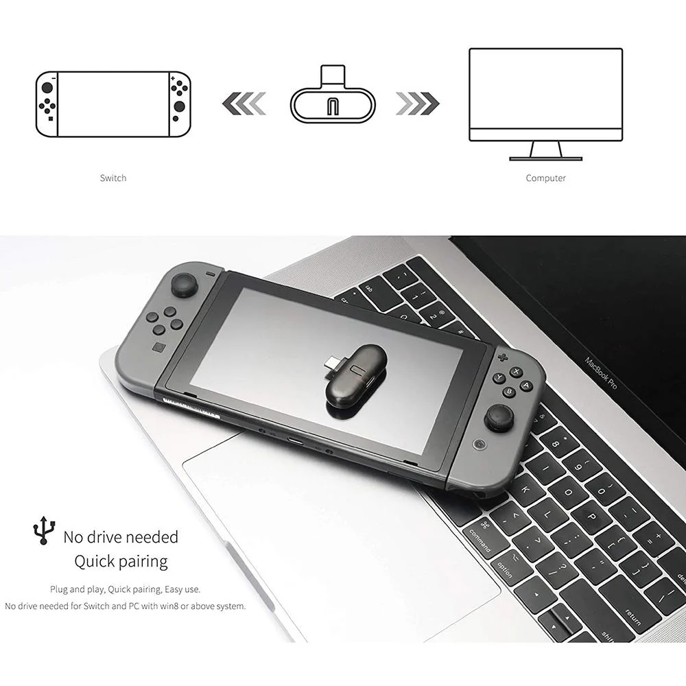 Deco Gear Nintendo Switch USB Type-C Bluetooth Audio Transmitter - Open Box - Image 7