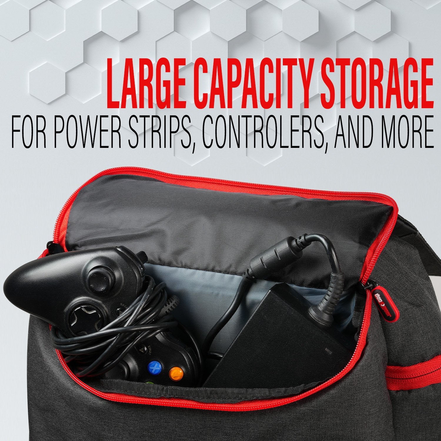 Deco Gear Padded 15" - 17" Laptop Gaming Backpack for Accessory, Headphone, Cable Storage - Image 13