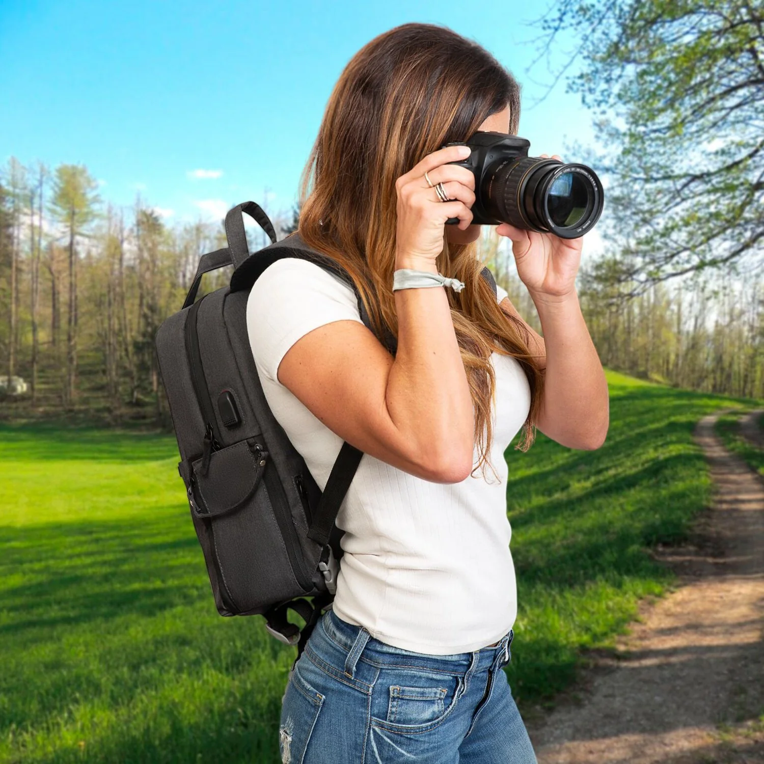 Deco Photo Photo and Video Backpack for Mirrorless and DSLR Cameras and Drones (Dark Grey) - Image 9