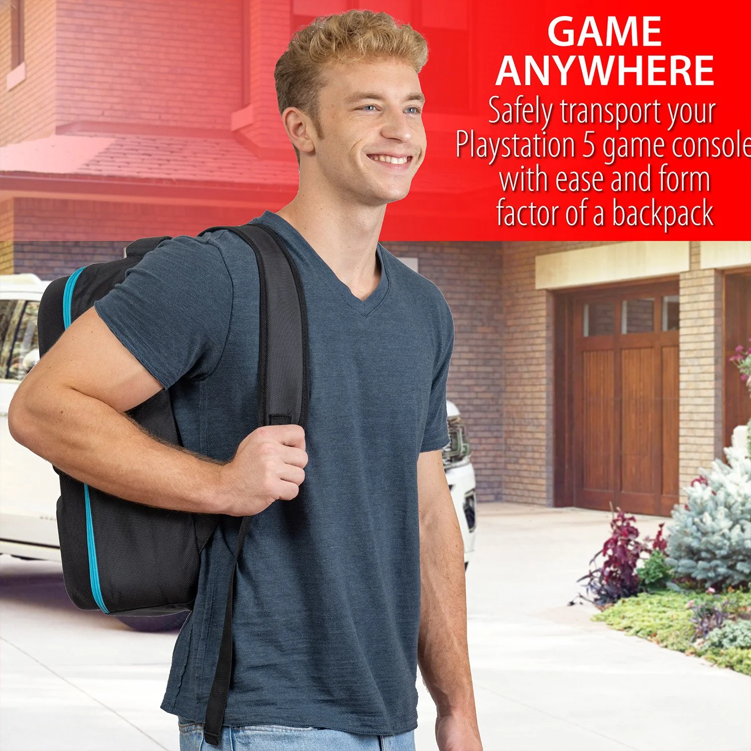 Deco Gear Playstation 5 Travel and Safe Storage Backpack for Console and Accessories - Image 4