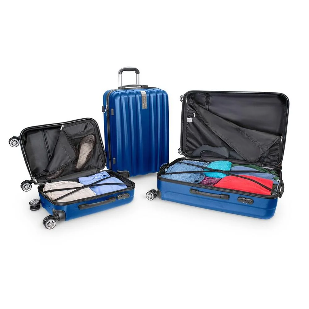 Deco Gear Travel Elite Series - 3 Piece Hardside Spinner Luggage Set (Blue)(20", 24", 28") - Image 6