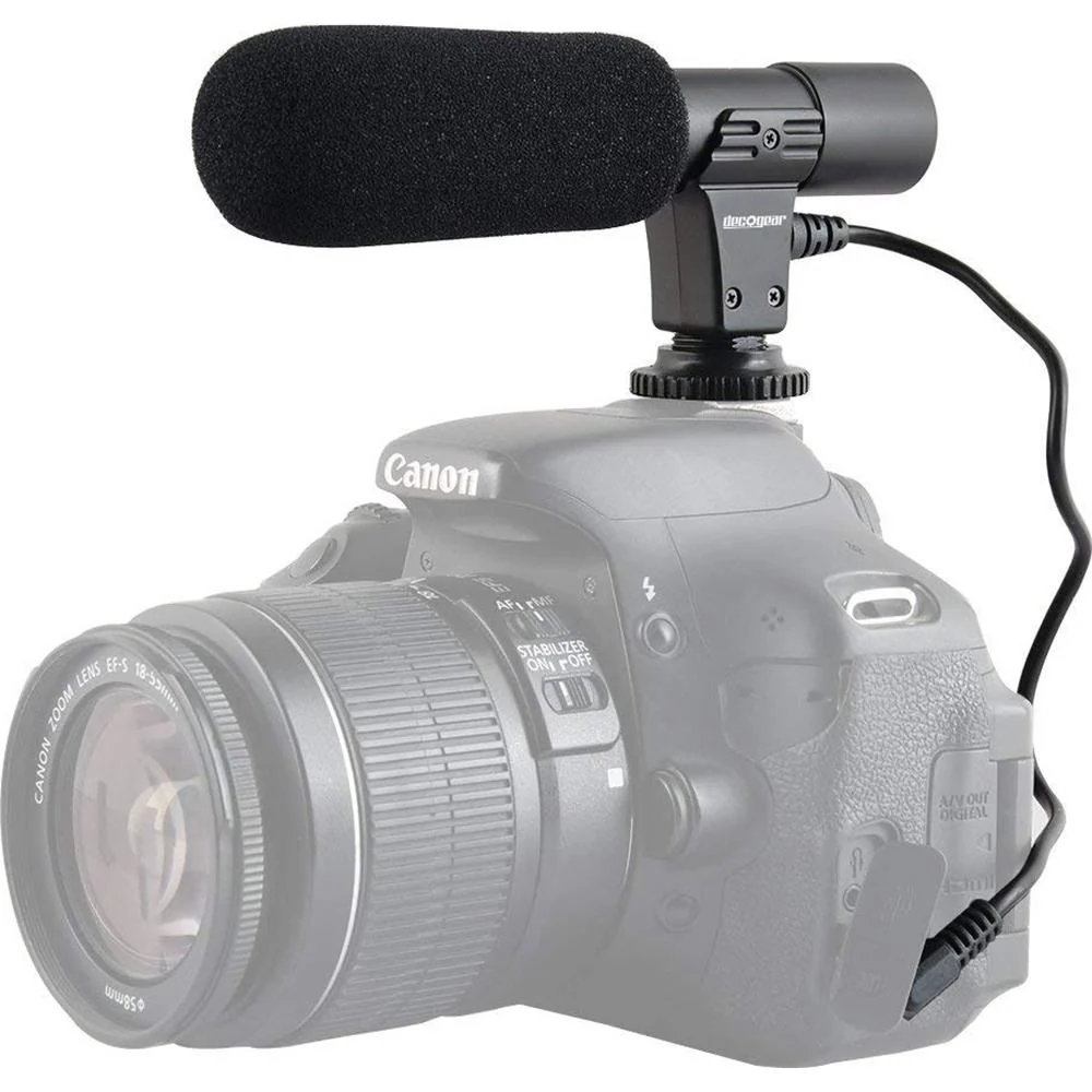 Deco Gear Universal Mini Condenser Shotgun Microphone - MCSM100BK - Open Box - Image 2