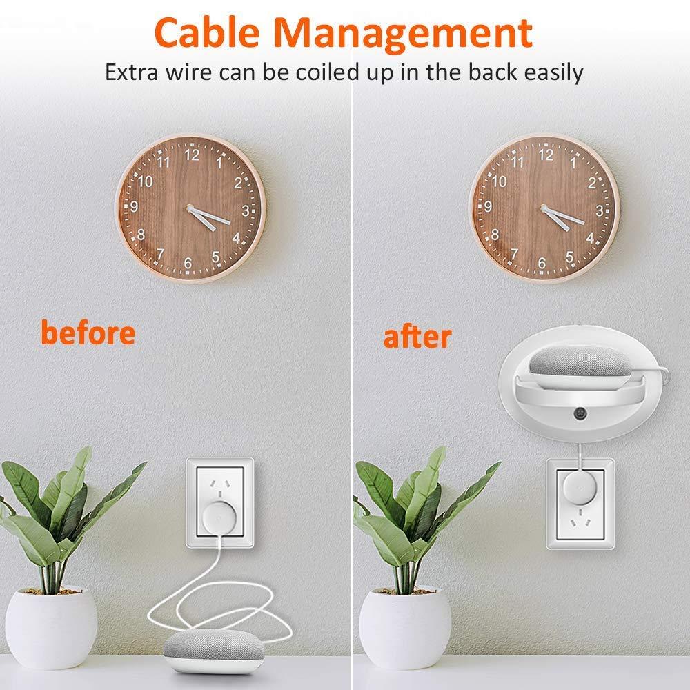 Deco Gear Wall Mount Shelf Stand for Google Home, Smart Speaker & IP cam (White)(2 Pack) - Image 4