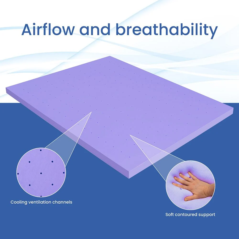 Deco Home 3-inch Ventilated King Memory Foam Mattress Topper - MTKNG02 - Open Box - Image 6