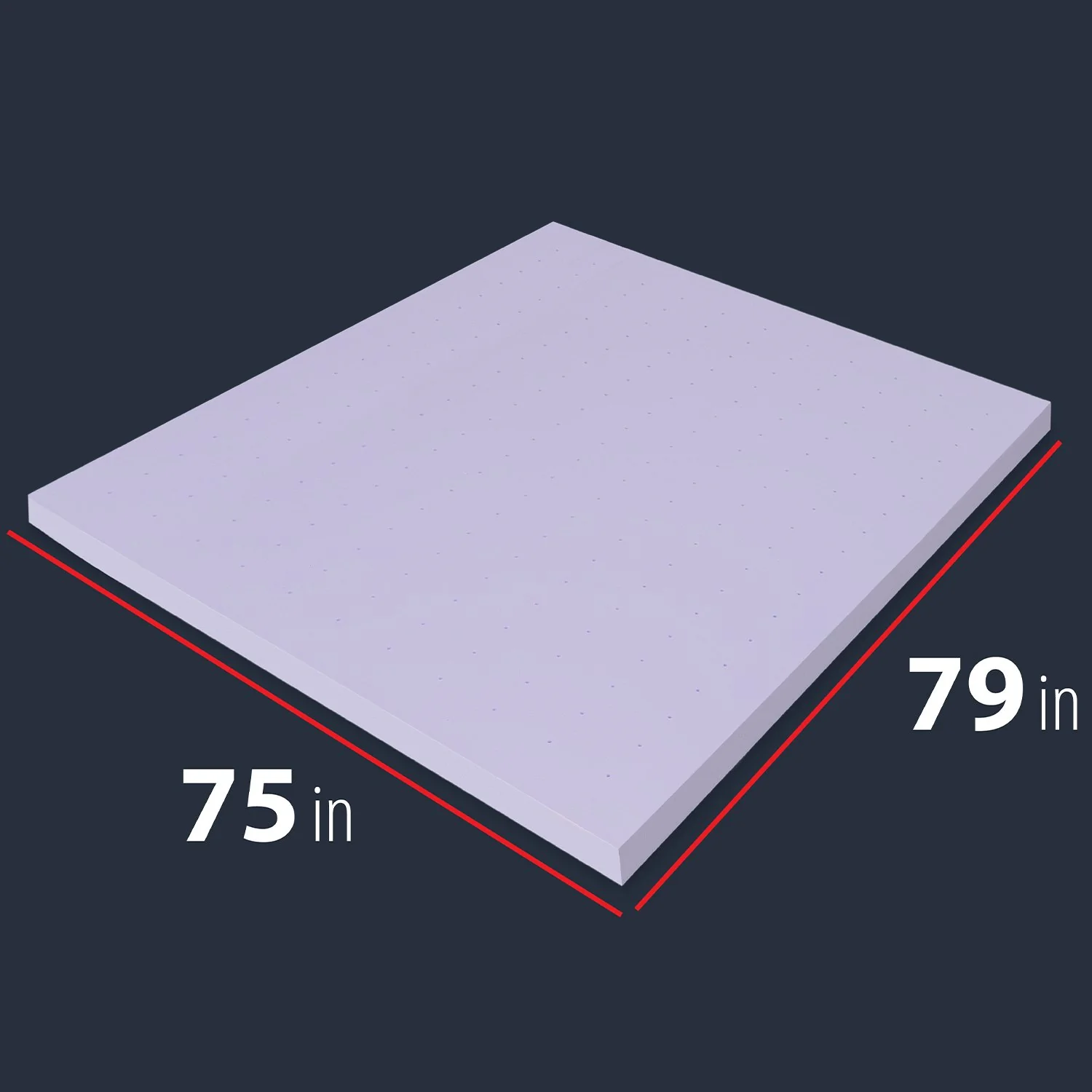 Deco Home 3-Inch King Memory Foam Mattress Topper with Infused Lavender Scent, Ventilated - Image 9