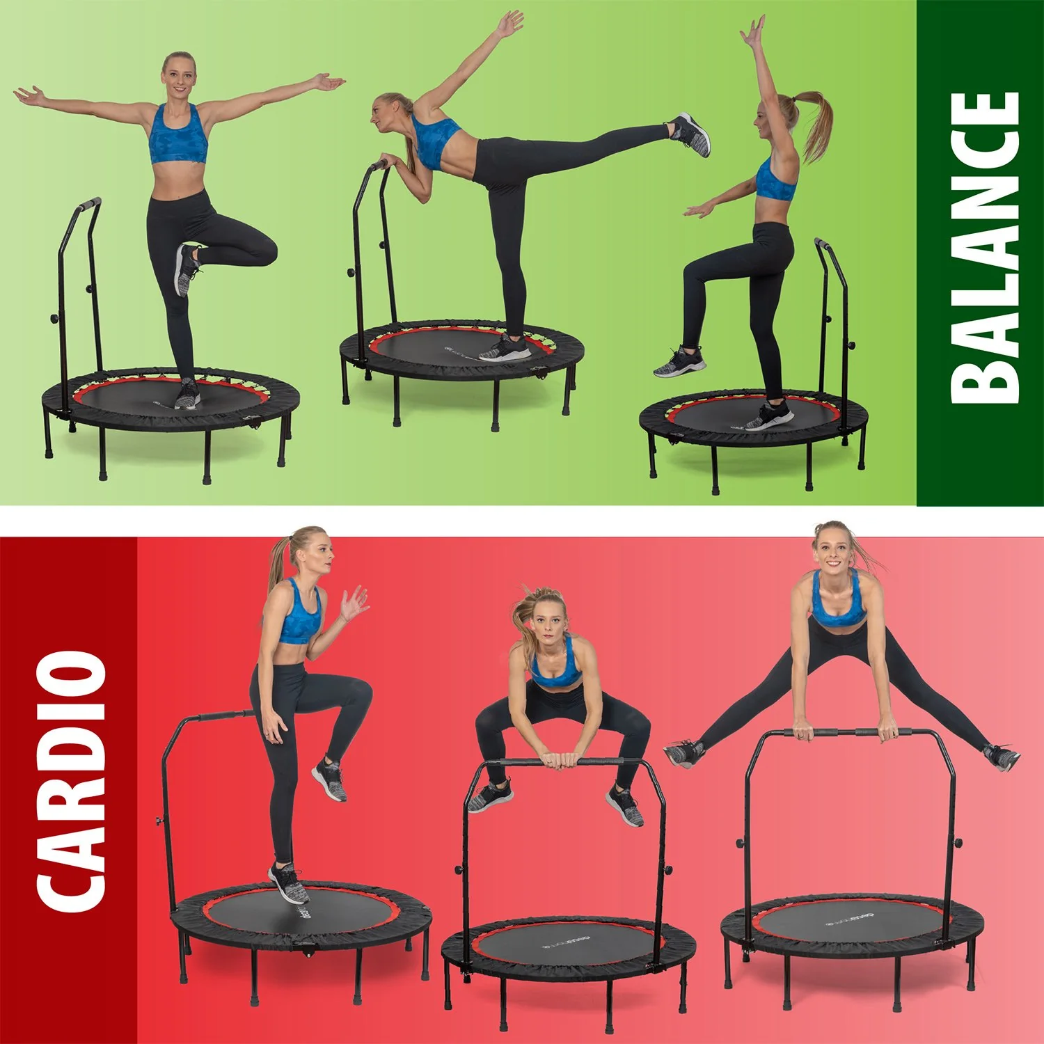 Deco Home At Home Workout Bundle, Exercise Step Machine and Personal Trampoline Rebounder - Image 5
