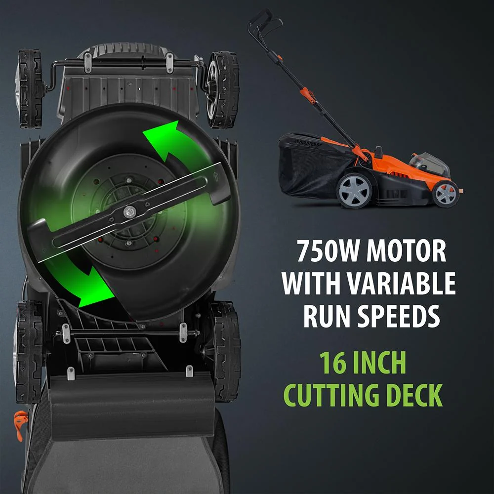 Deco Home Cordless Lawn Mower 16" Deck, 40V Battery Open Box + 1 Year Warranty - Image 5