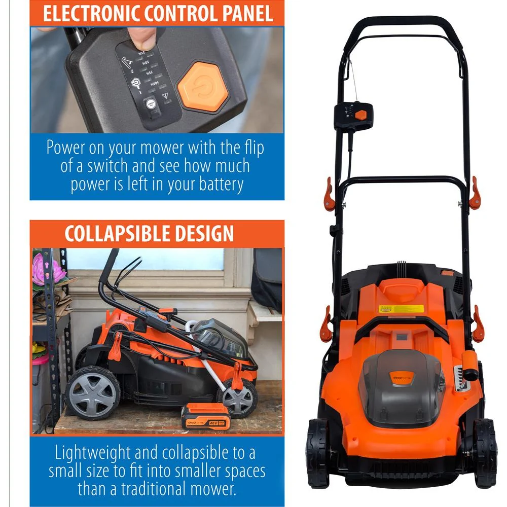 Deco Home Cordless Lawn Mower 16" Deck, 40V Battery Open Box + 1 Year Warranty - Image 6