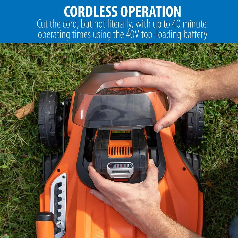 Deco Home 16-in Deck Cordless Lawn Mower - LM01 - Open Box - Image 2