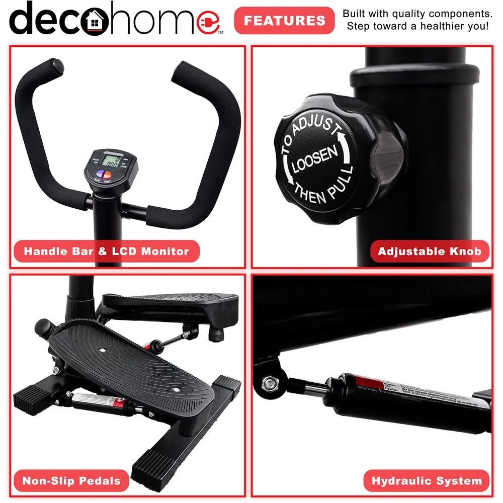 Deco Home Exercise Step Machine w/ Trampoline Rebounder + Deco Fitness Bundle - Image 5