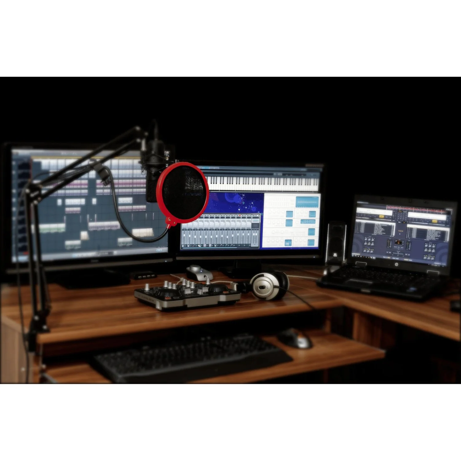 Deco Mount Professional Tripod Microphone Stand with Boom Arm+Pop Filter+XLR Kit - Image 9