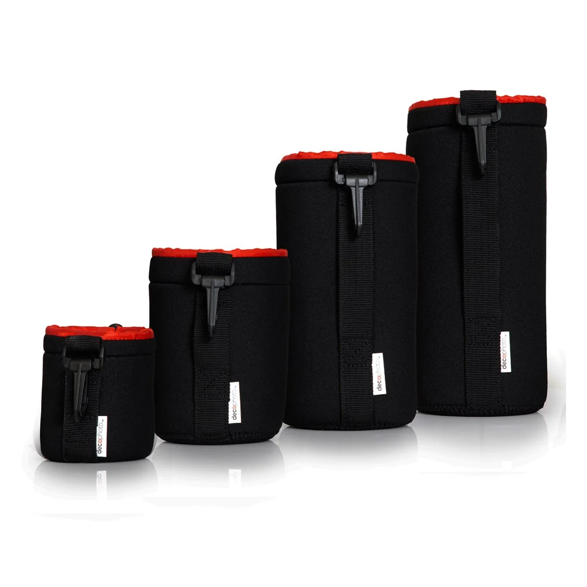 Deco Photo 4 Pack Neoprene Lens Bag Protective Sleeve Water & Scratch Resistant Pouch Case - Image 3