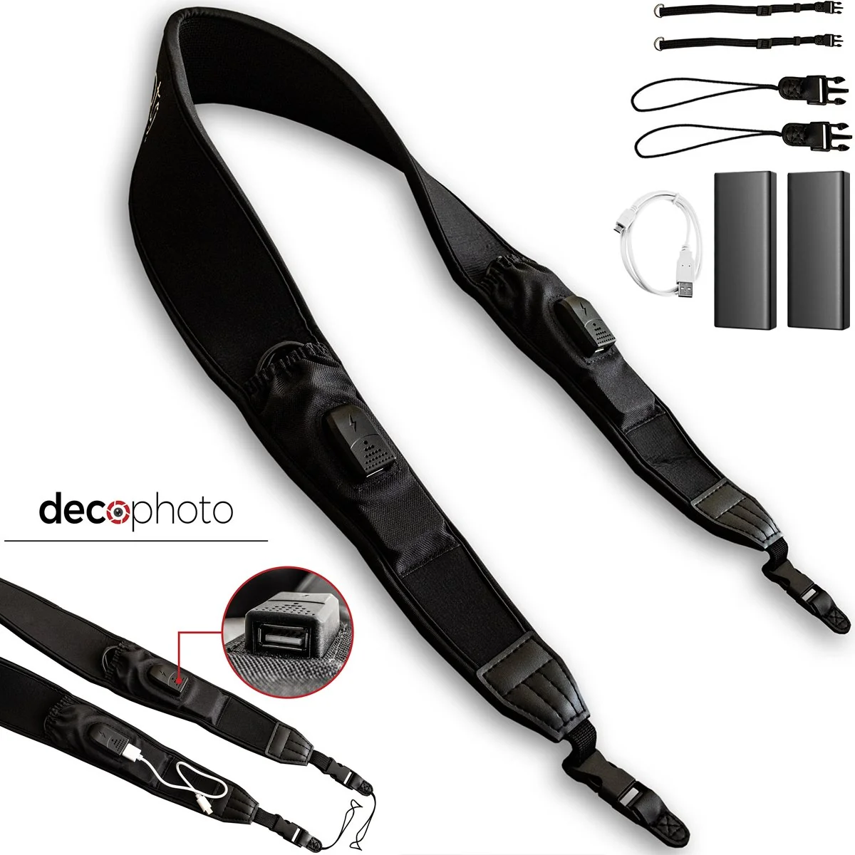 Deco Photo Power Strap w/ Camera Battery Charger Universal for Sony Nikon Canon + Backpack - Image 8