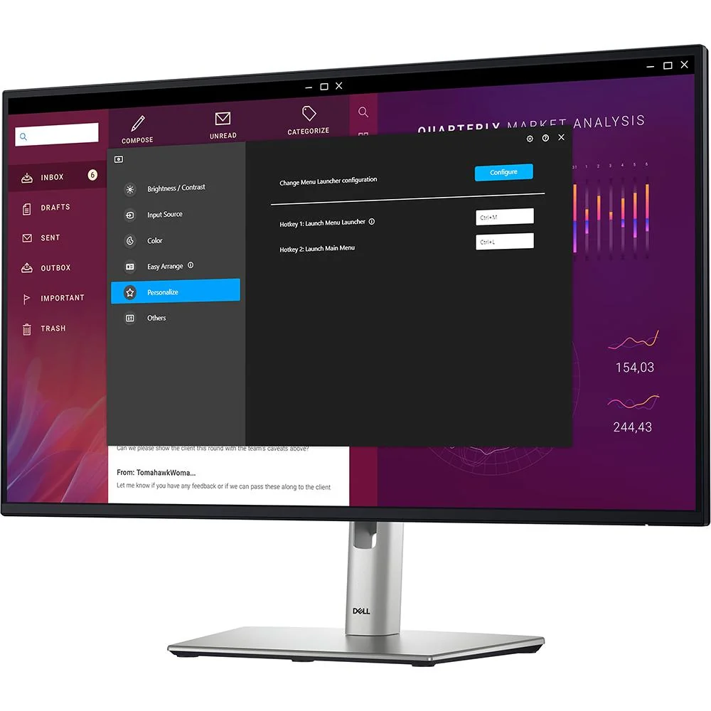 Dell P2725H 27" Full HD 16:9 5ms 100Hz IPS LED Monitor, Black and Silver - Image 4