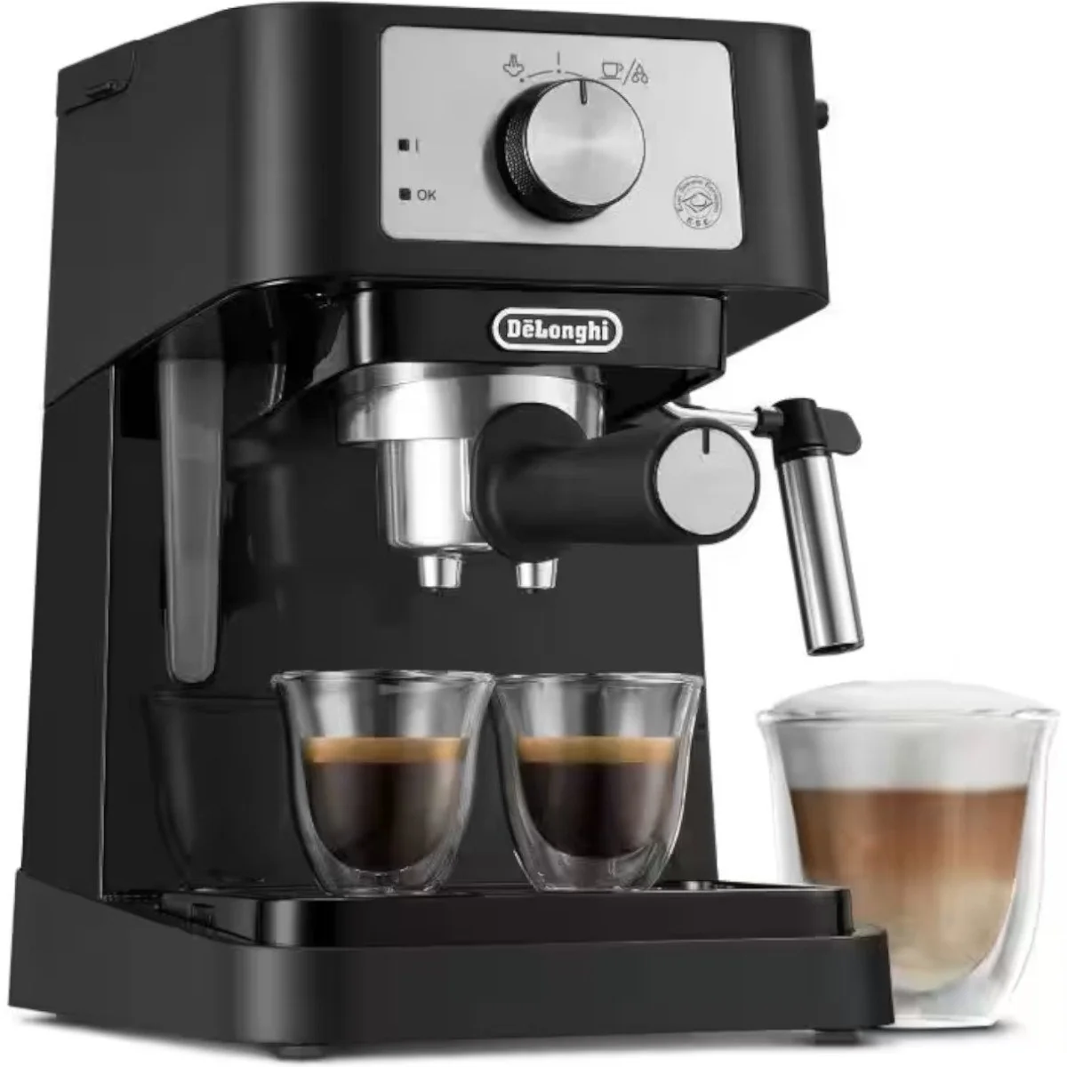 Delonghi Stilosa Manual Espresso Machine, Black/Stainless - Refurbished - Image 3