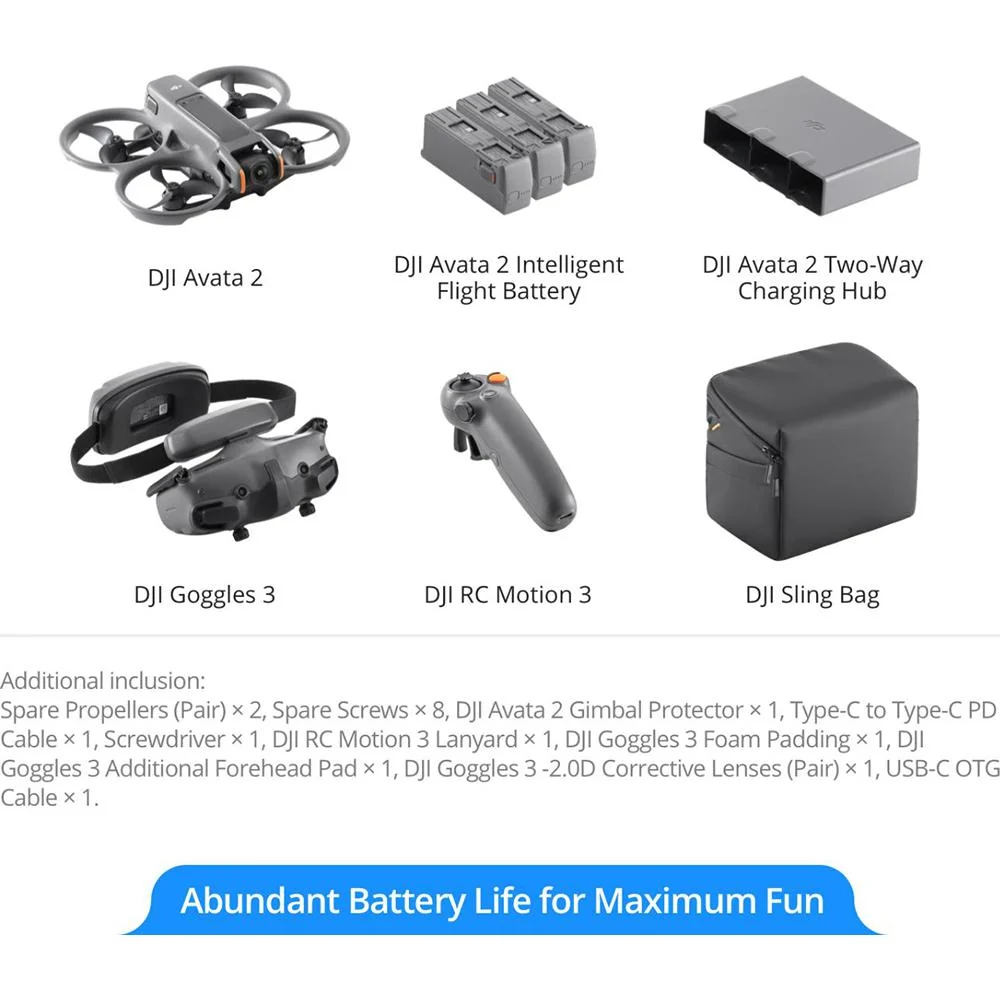 DJI Avata 2 Fly More Combo (3 Batteries) FPV Drove with Camera 4K - Open Box - Image 6