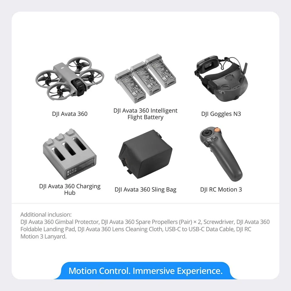 DJI Avata 360 Motion Fly More Combo Drone Goggles N3 Batteries +26 Month Protection - Image 3
