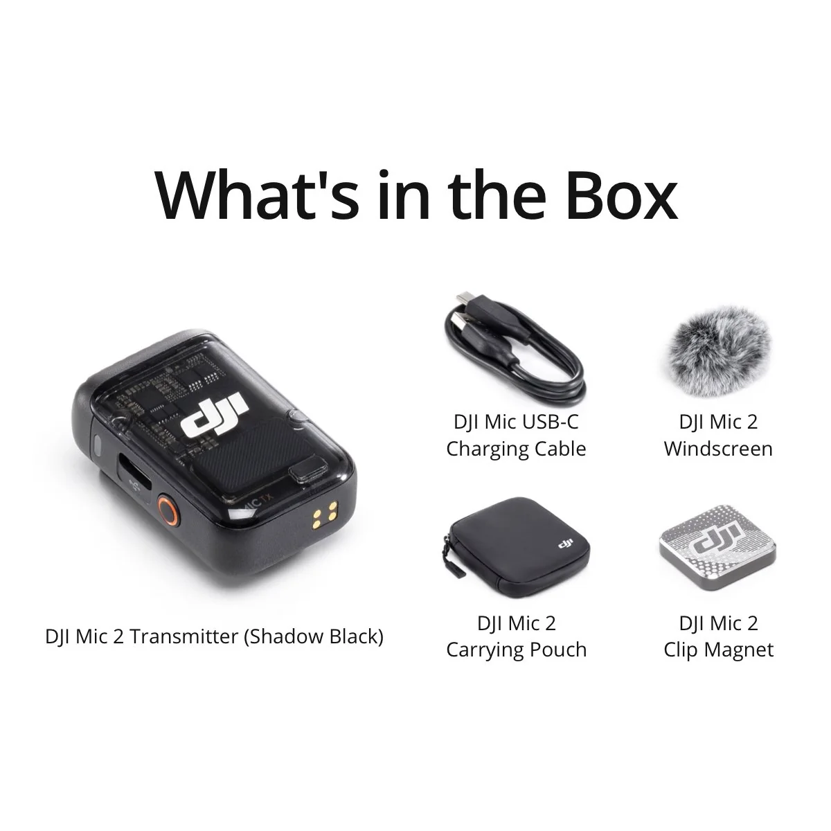 DJI Mic 2 Transmitter (Shadow Black)Wireless Microphone Intelligent Noise Cancelling - Image 5