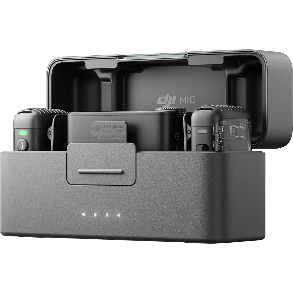 DJI Mic 2 (2 TX + 1 RX + Charging Case) All-in-one Wireless Microphone - Open Box - Image 2