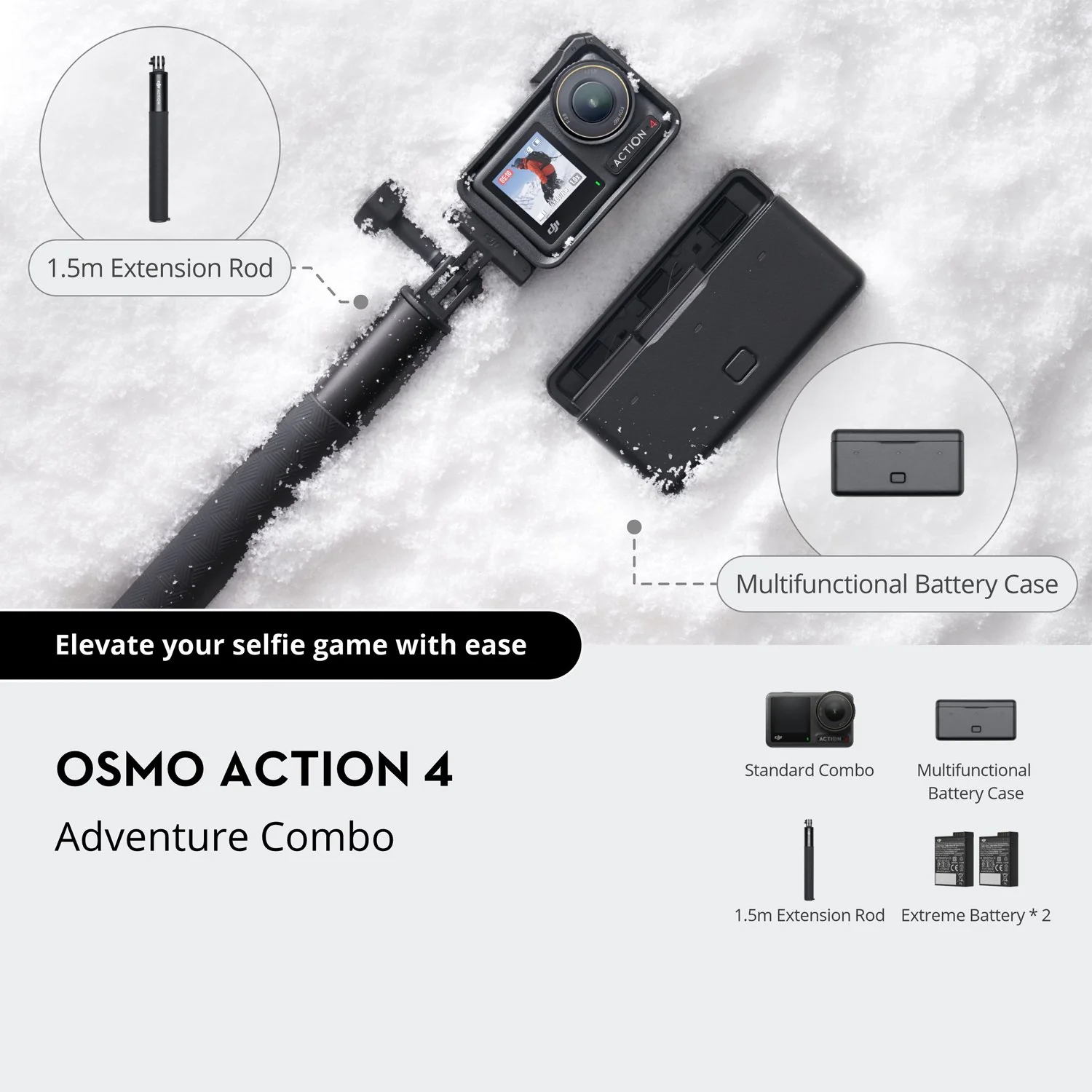 DJI Osmo Action 4 Adventure Combo with 64GB Pro Accessory Bundle and 1 YR Warranty - Image 6