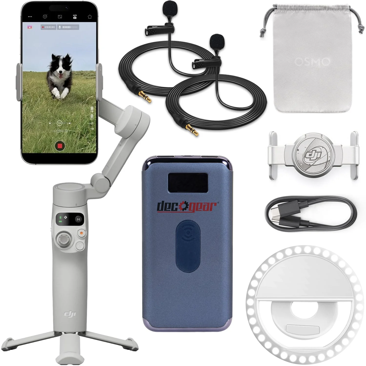 DJI Osmo Mobile 7 3-Axis Phone Gimbal Stabilizer for iPhone & Android Bundle