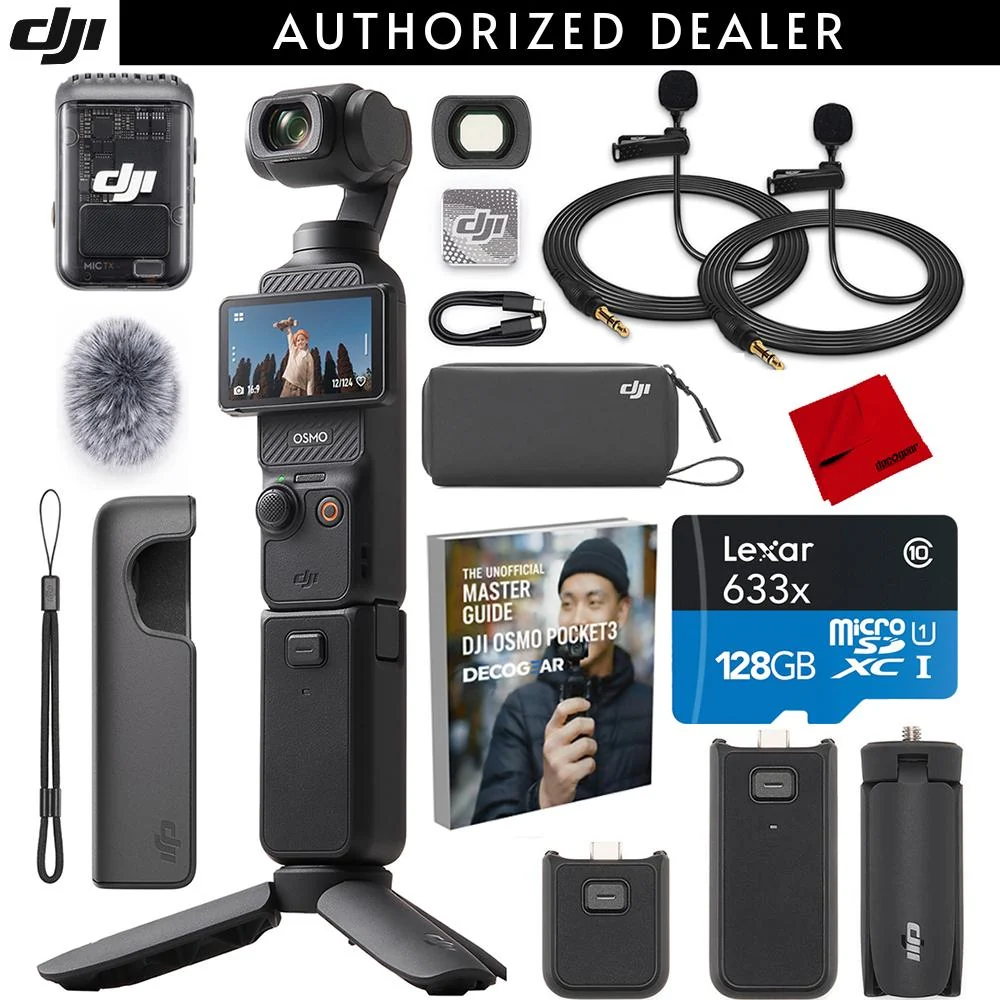 DJI Osmo Pocket 3 Creator Combo 4K 120fps 3-Axis Gimbal + Accessories Bundle - Image 12