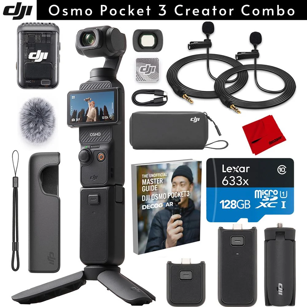 DJI Osmo Pocket 3 Creator Combo 4K 120fps 3-Axis Gimbal + Accessories Bundle - Image 13