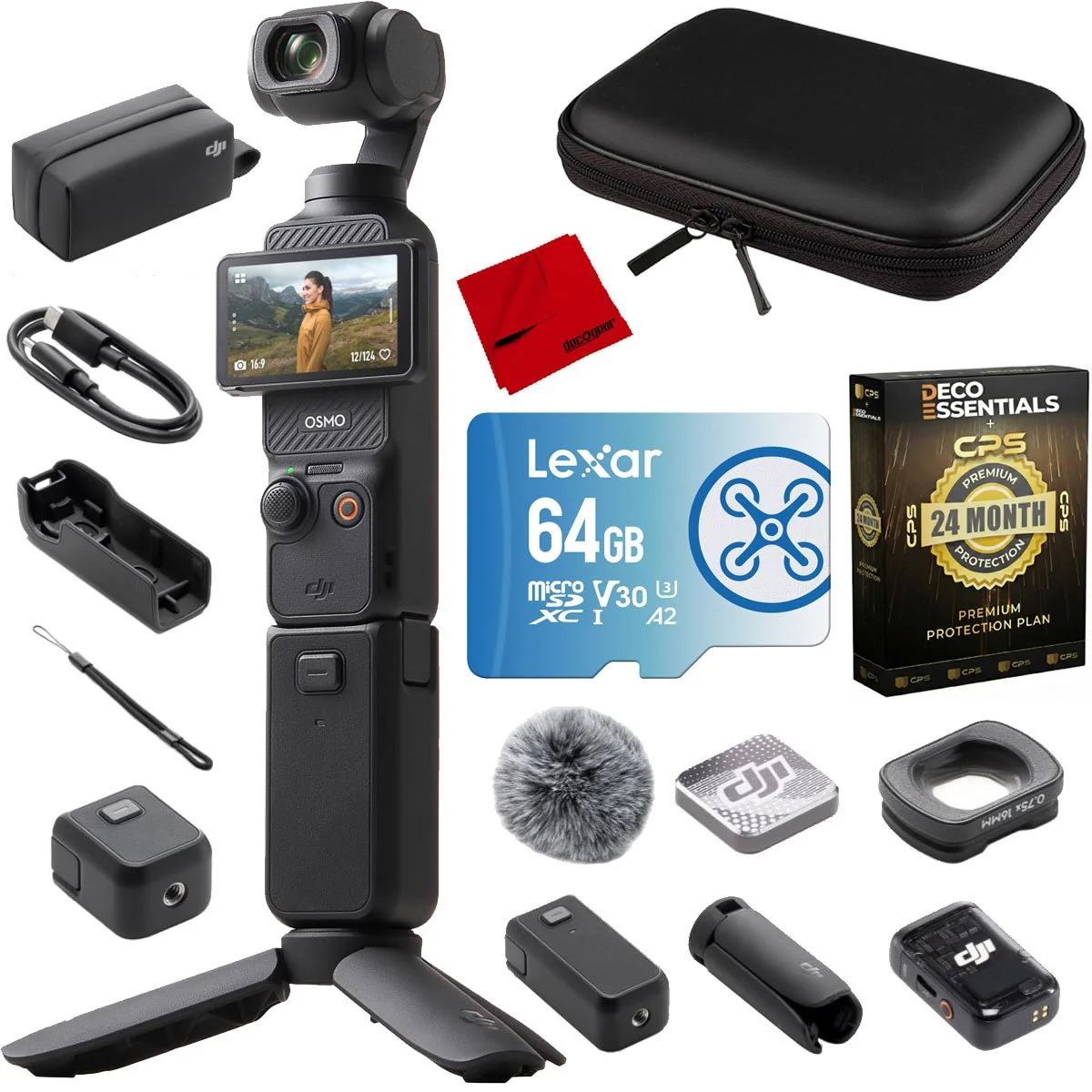 DJI Osmo Pocket 3 Creator Combo 4K 120fps Handheld Gimbal with 64GB Case Bundle - Image 15