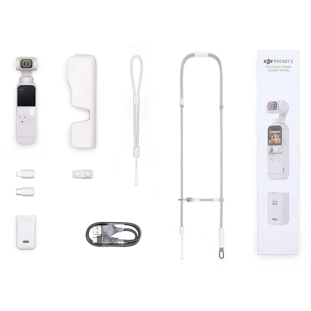 DJI Pocket 2 Handheld 3-Axis Gimbal 4K Camera Exclusive Combo (Sunset White) - Image 5