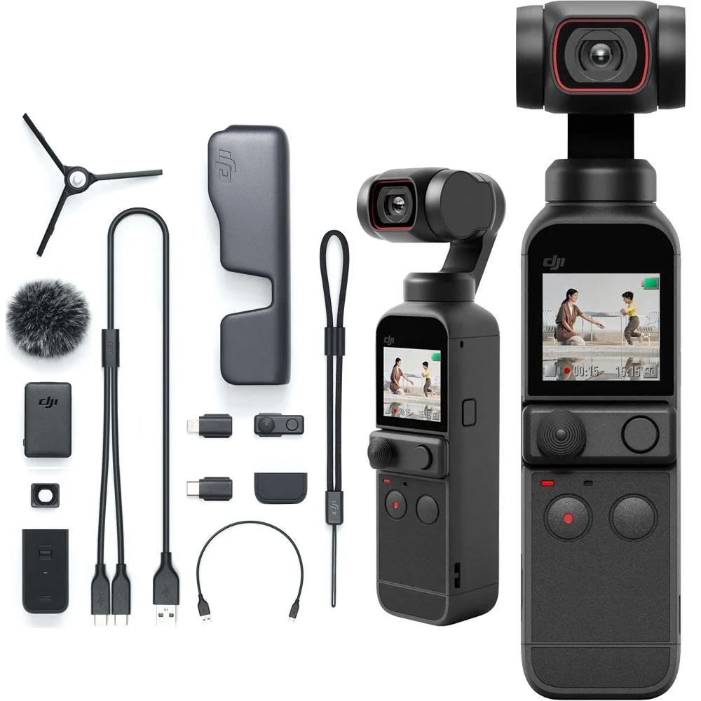 DJI Pocket 2 Touchscreen Handheld 3-Axis Gimbal Stabilizer 4K Camera Creator Combo - Image 14