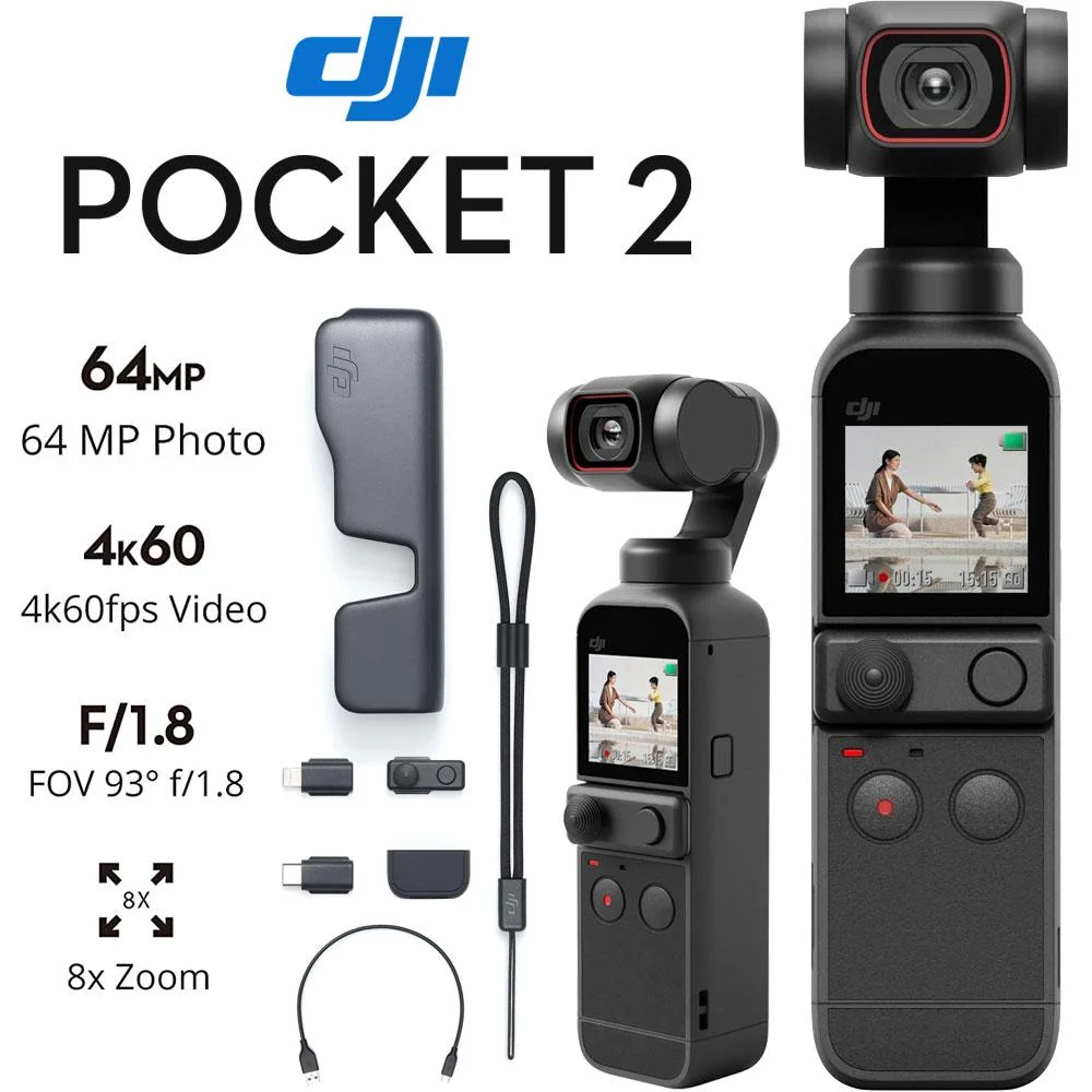 DJI Pocket 2 Touchscreen Handheld 3-Axis Gimbal Stabilizer Camera - Open Box - Image 12