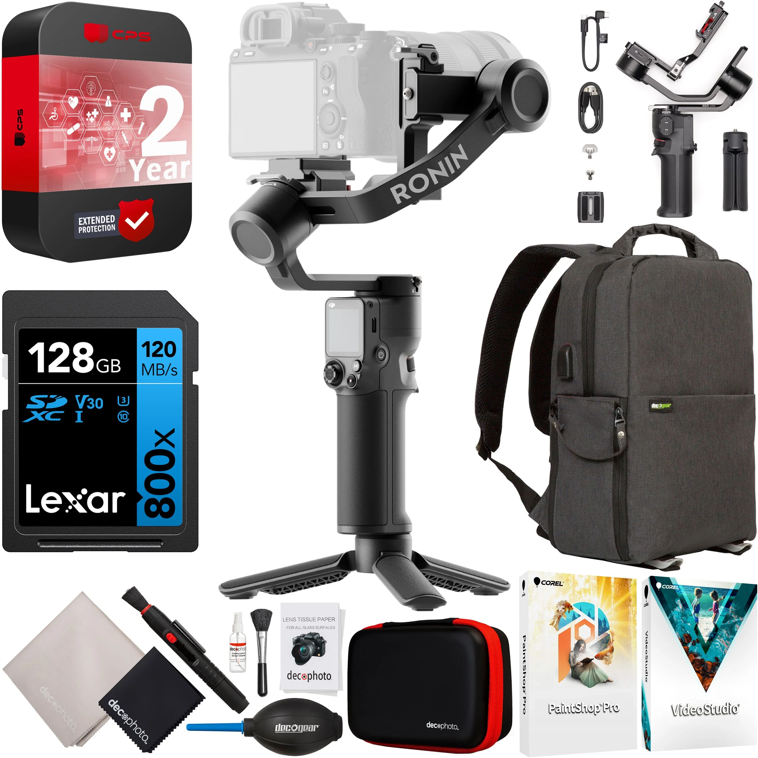 DJI RS 3 Mini Lightweight Ronin Gimbal Stabilizer for Mirrorless &DSLR Camera Bundle