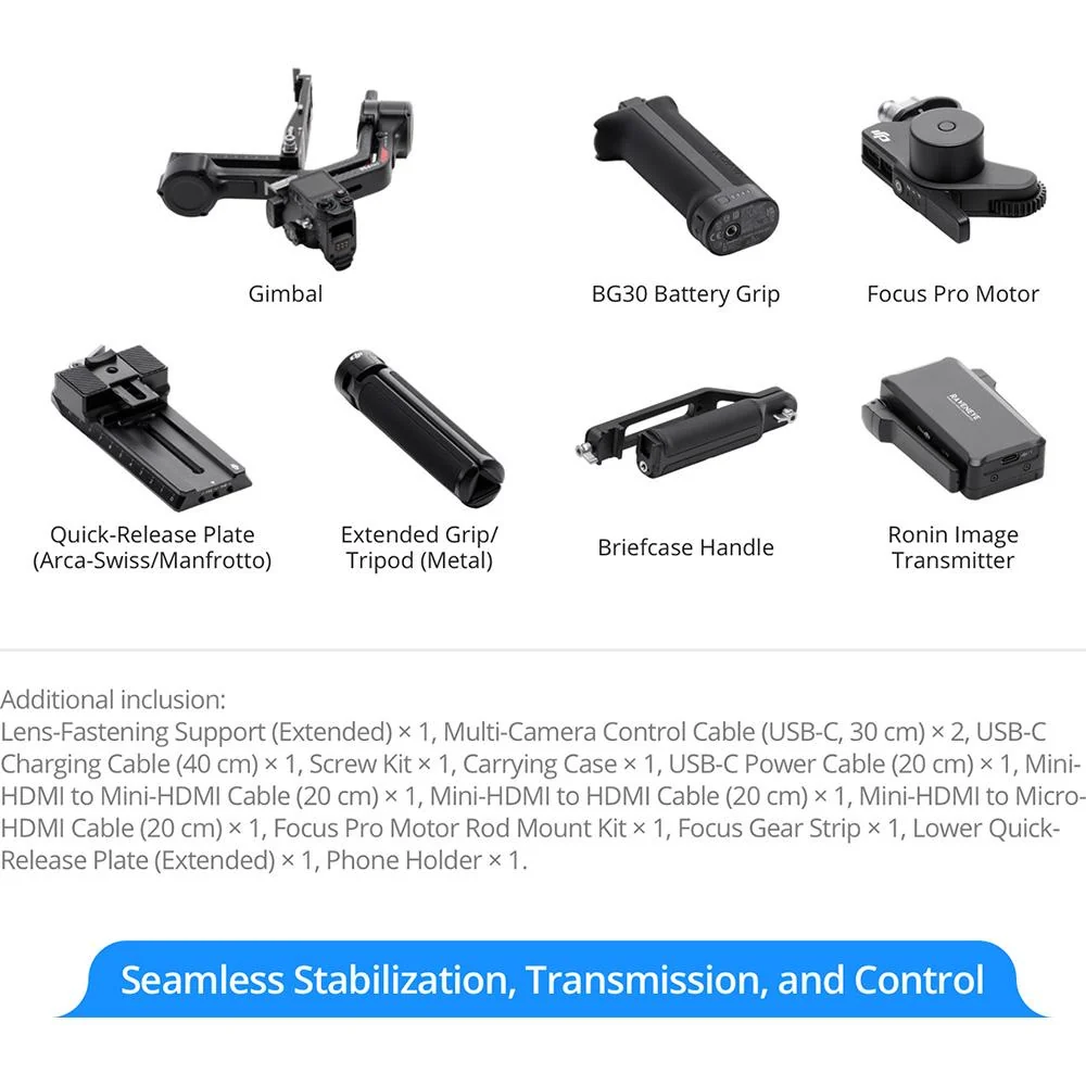 DJI RS 4 Pro Combo 3-Axis Gimbal Stabilizer with Battery & Dual Motors Open Box - Image 5