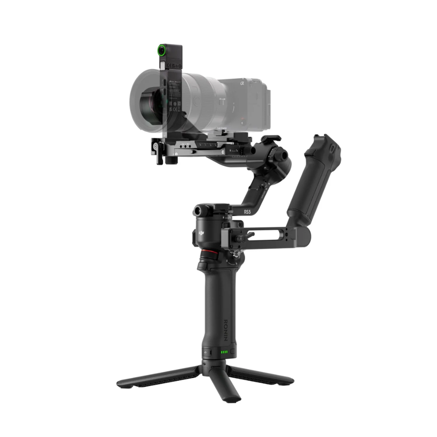 DJI RS 5 Combo Camera Stabilizer + 2x Clip-On Lapel Mic + Smartphone Ring Light - Image 3