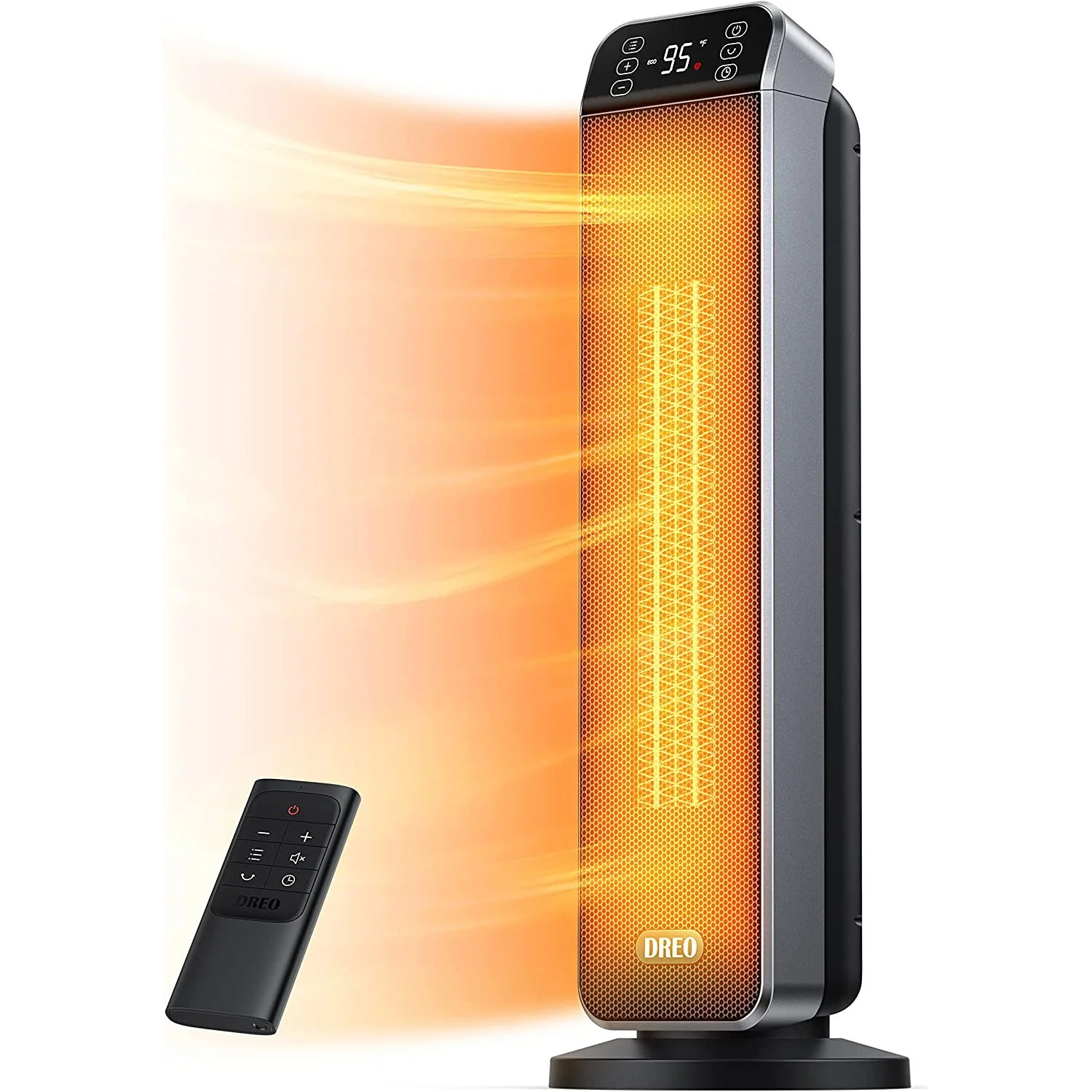 Dreo 24" Space Heater, 11ft/s Fast Quiet Heating Portable Electric Heater with Remote