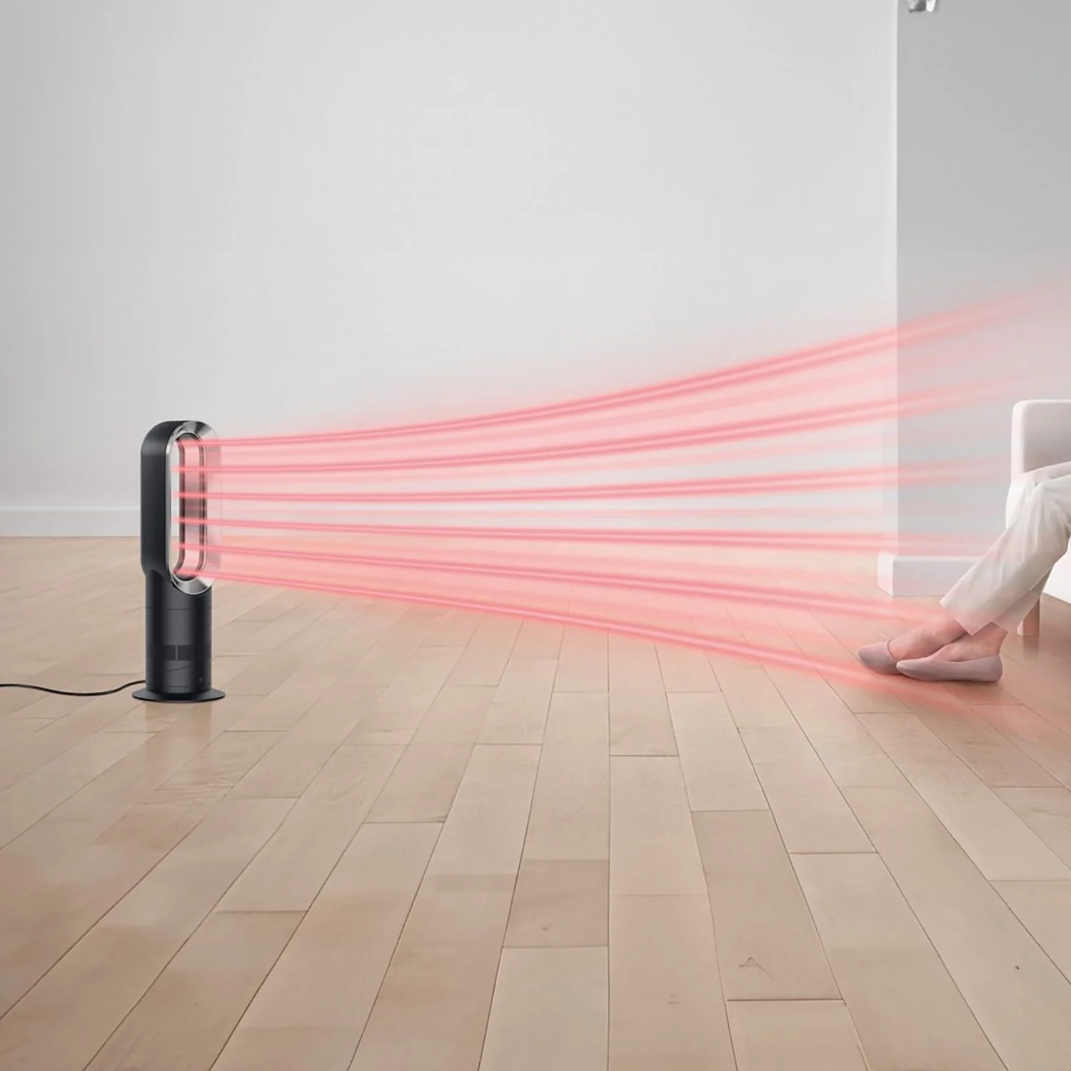 Dyson Hot+Cool Jet Focus fan heater AM09 (Satin Black/Nickel), Large - Image 3
