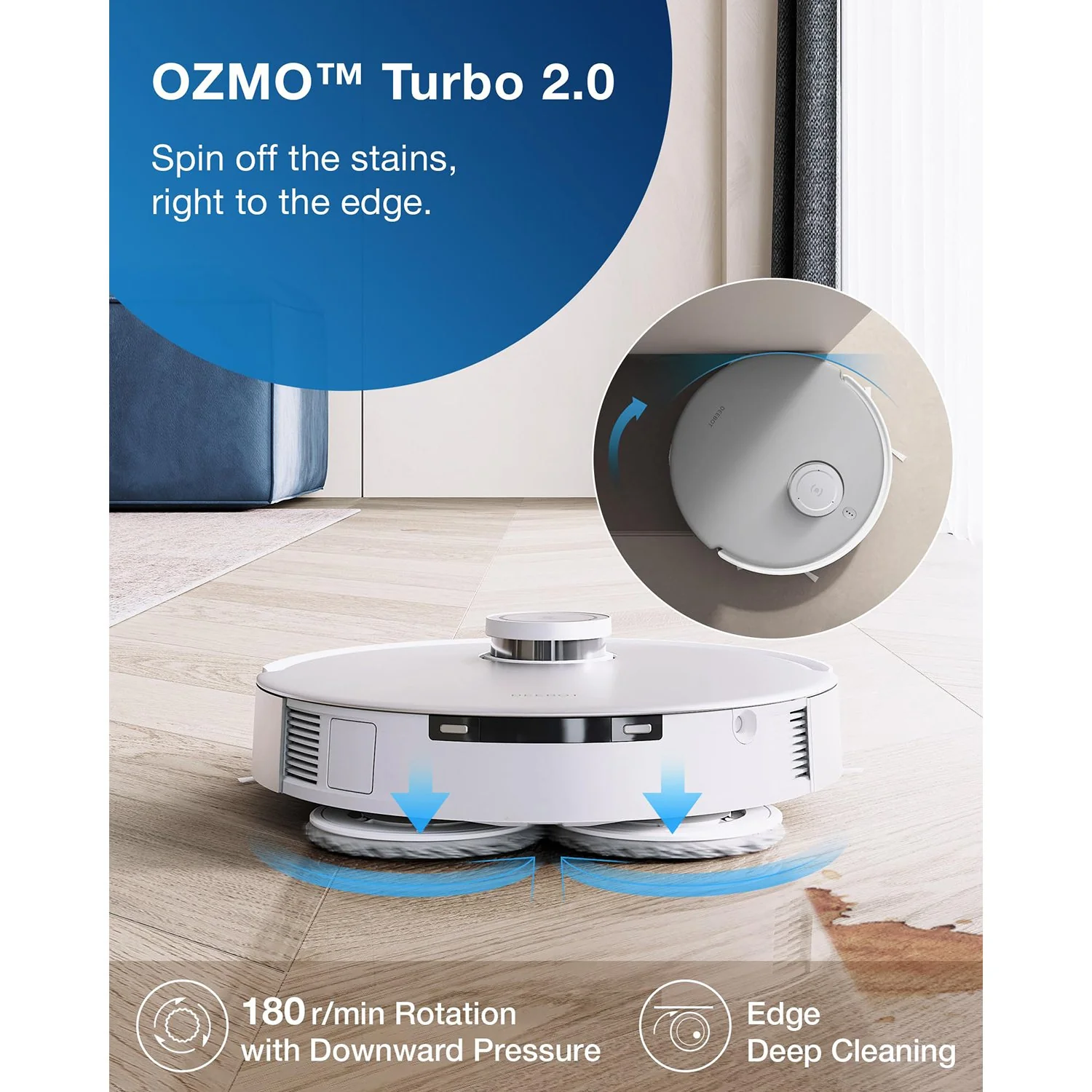 ECOVACS DEEBOT T20 OMNI Robot Vacuum, Mop, Hot Wash, AutoDry, 6000Pa, SelfEmptying - Image 5