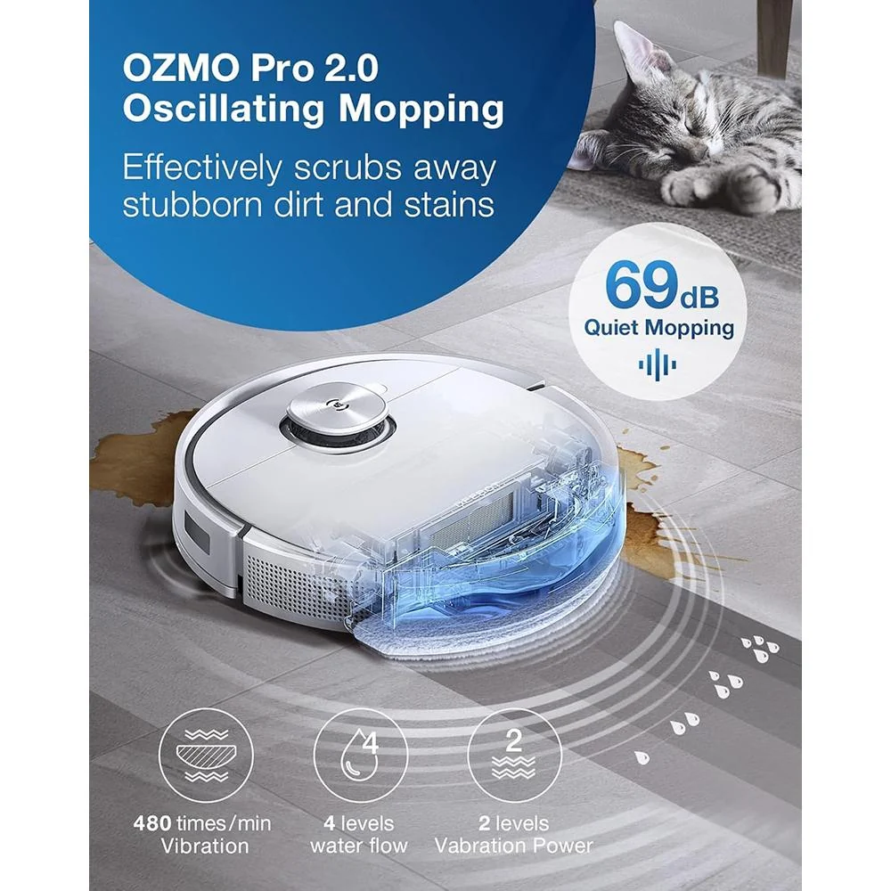 ECOVACS DEEBOT TEO+ Robot Vacuum and Mop Combo, Auto-Empty, 3000Pa Suction - Image 2