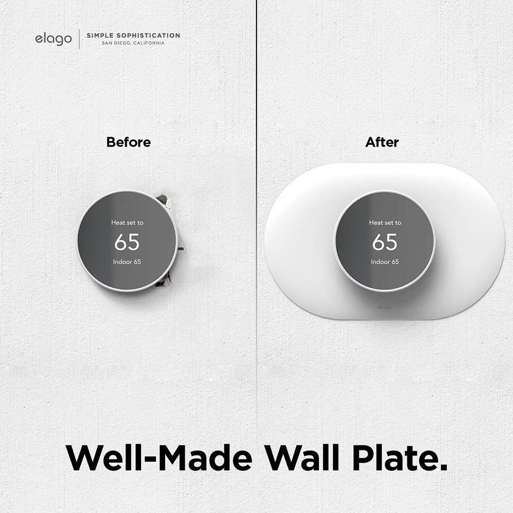 Elago Wall Plate Plus for Google Nest Thermostat 2020 (White) - Image 3
