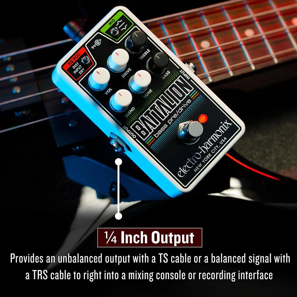 Electro-Harmonix Nano Battalion Bass Preamp and Overdrive Pedal - Image 12