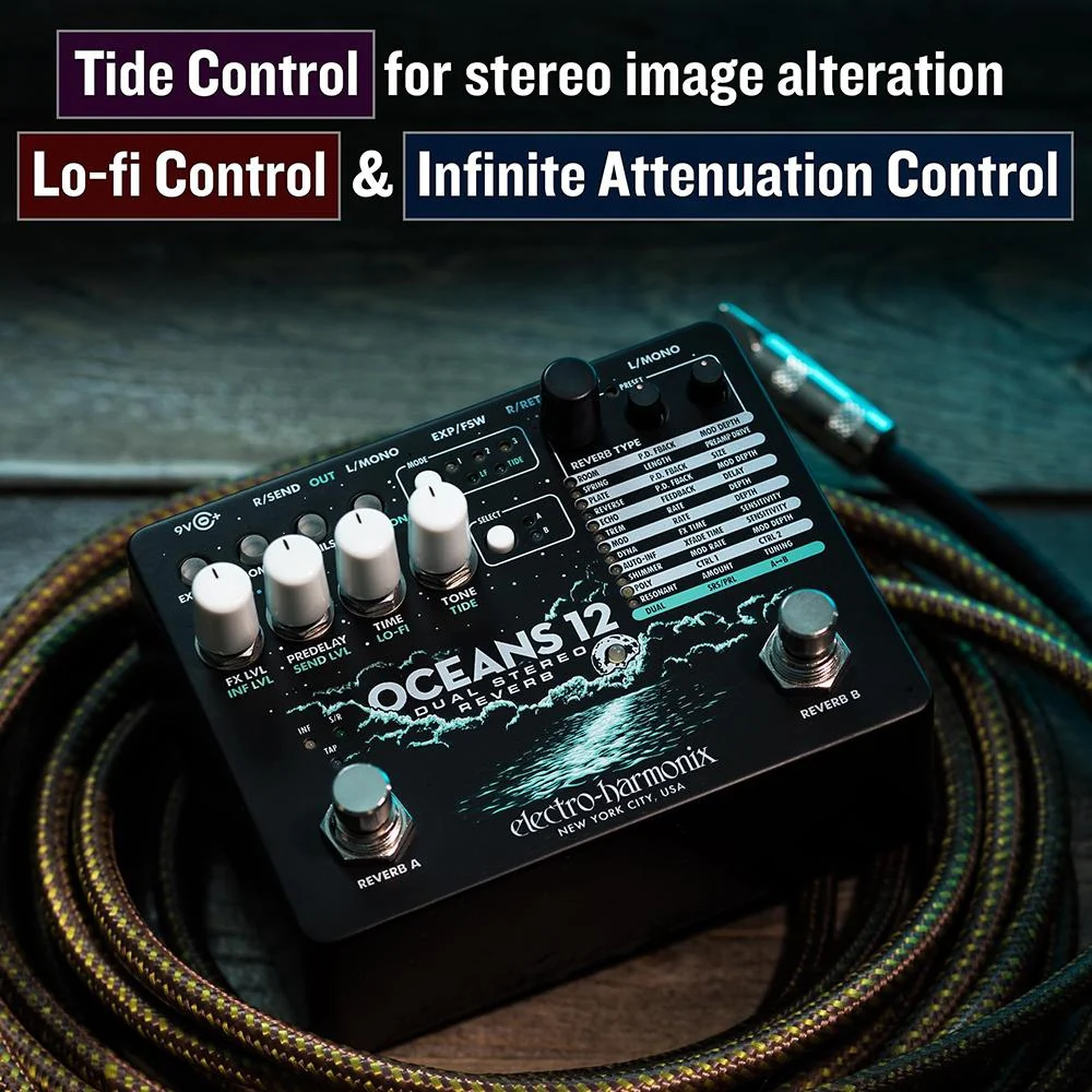 Electro-Harmonix Oceans 12 Dual Stereo Reverb Pedal - Image 7