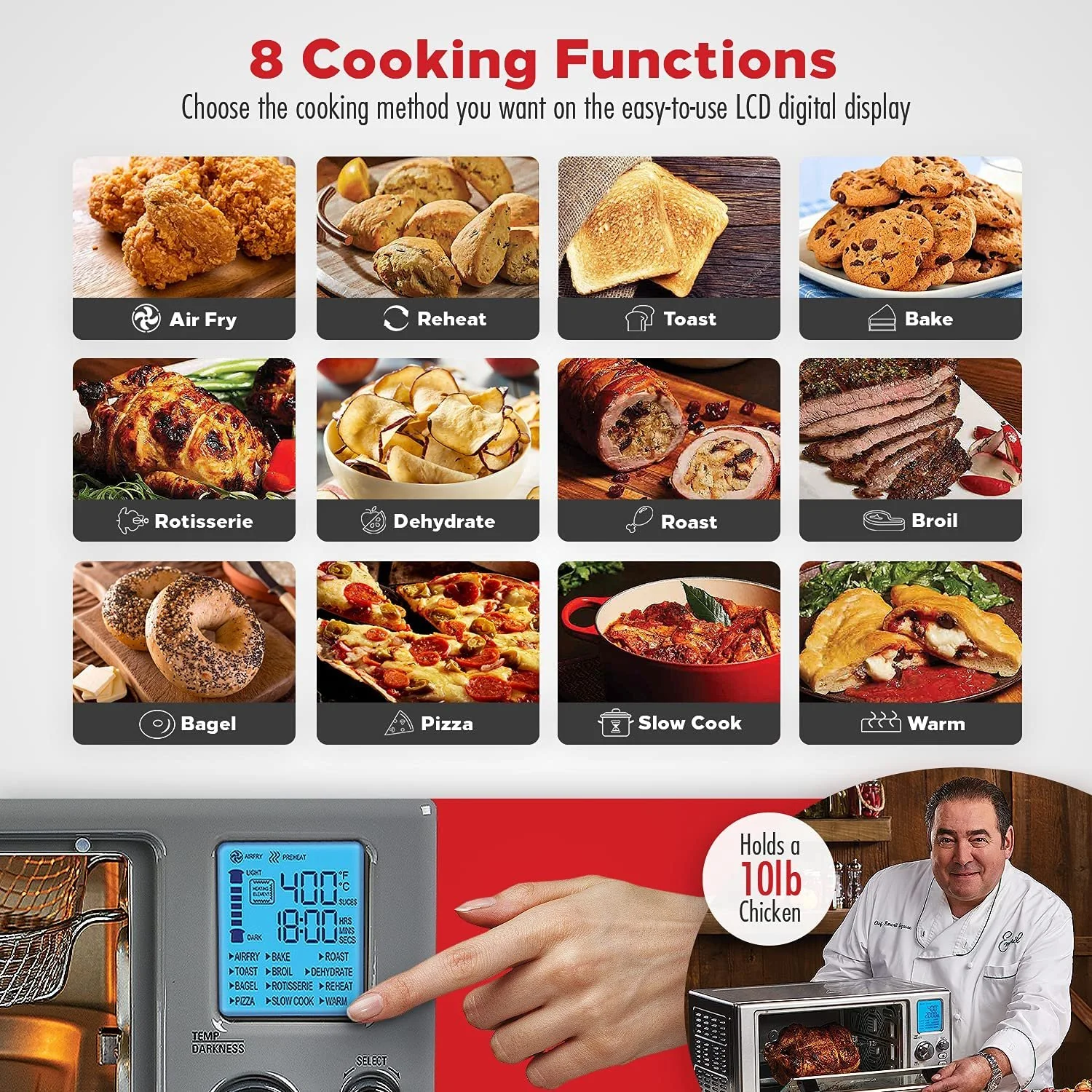 Emeril Lagasse Everyday 360 Stainless Steel Air Fryer Toaster Oven - Factory Refurbished - Image 3