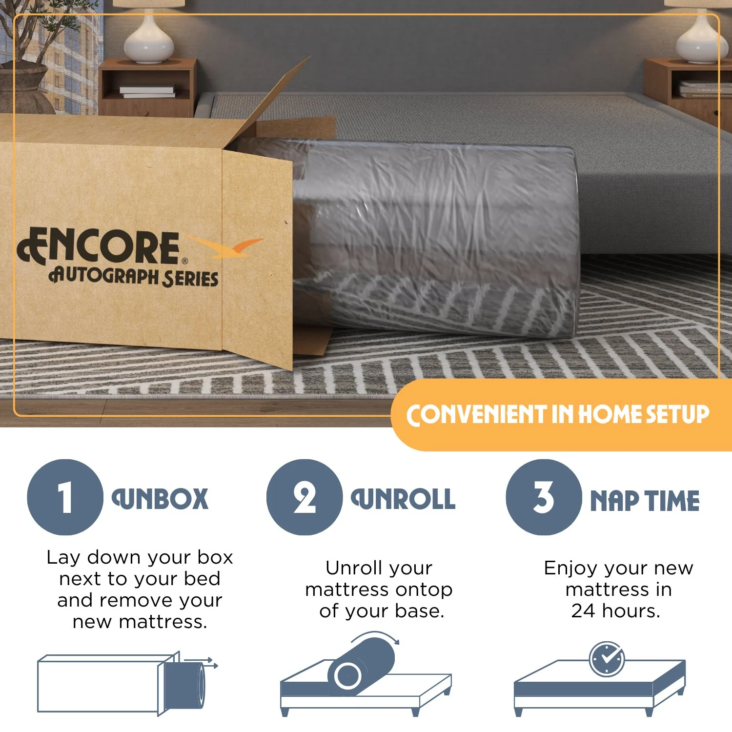 Encore 10.5" Twin BIAB Hybrid Mattress - Medium Firm, 10-Yr Warranty, Made in the USA - Image 8