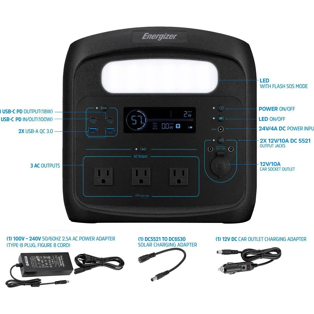 Energizer 960W MAX Portable Power Station Solar Generator Open Box + 1 Year Warranty - Image 7